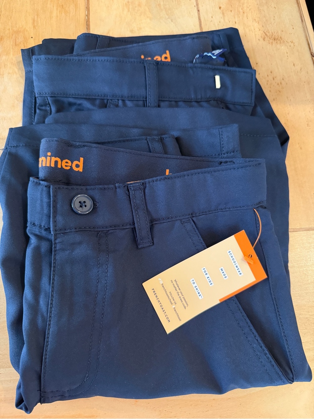 French Toast Navy Blue Boys' Chino Pants (2 pair) school uniform shorts